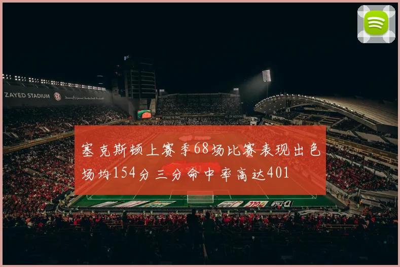 塞克斯顿上赛季68场比赛表现出色场均154分三分命中率高达401